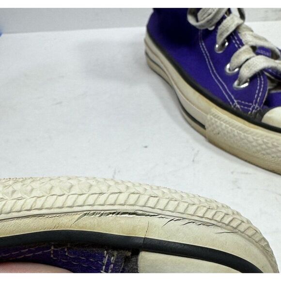 Vintage Converse All Star Chuck Taylor Purple High Top Made in USA Mens Size 5 - Picture 9 of 11